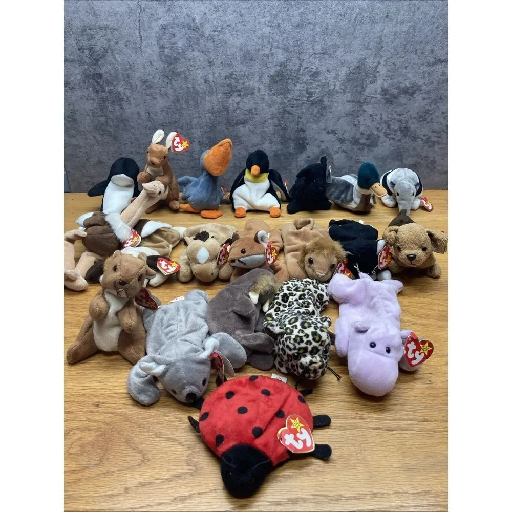 Lot of 20 Beanie Babies With Tags! - All sizes‎ - See Pictures-